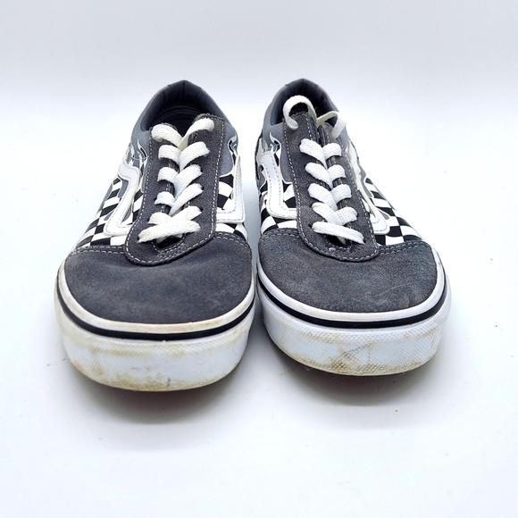 Vans Ward Flame Check Pewter Sneakers - Picture 2 of 8